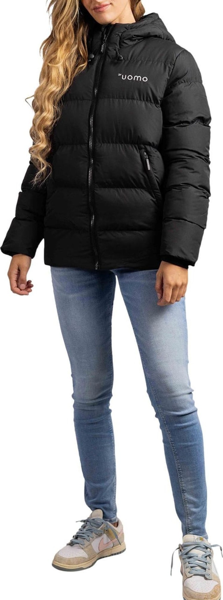 Dames 24 Uomo | 24 Uomo Puffer Jacket Zwart Dames Zwart