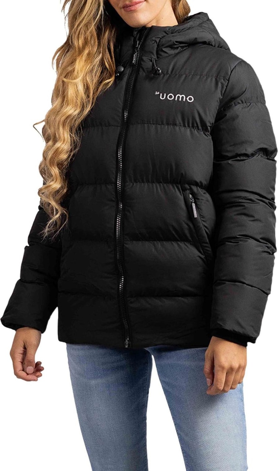 Dames 24 Uomo | 24 Uomo Puffer Jacket Zwart Dames Zwart