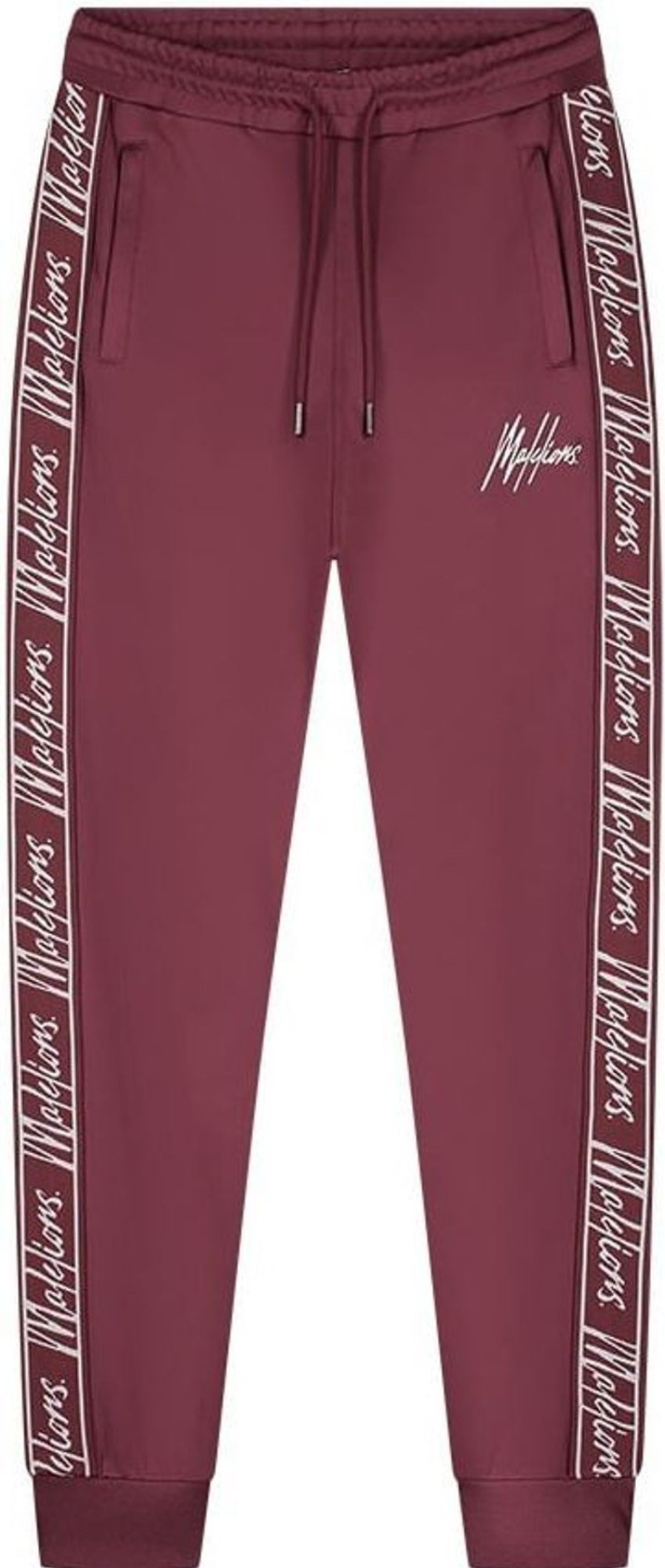 Dames Malelions | Malelions Women Tape Trackpants - Burgundy Rood