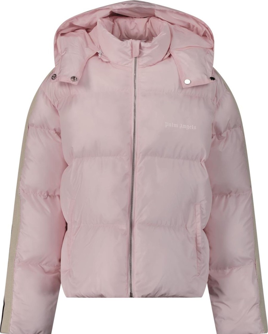 Kids Palm Angels Tassen | Palm Angels Palm Angels Kinder Meisjes Jas Licht Roze Roze