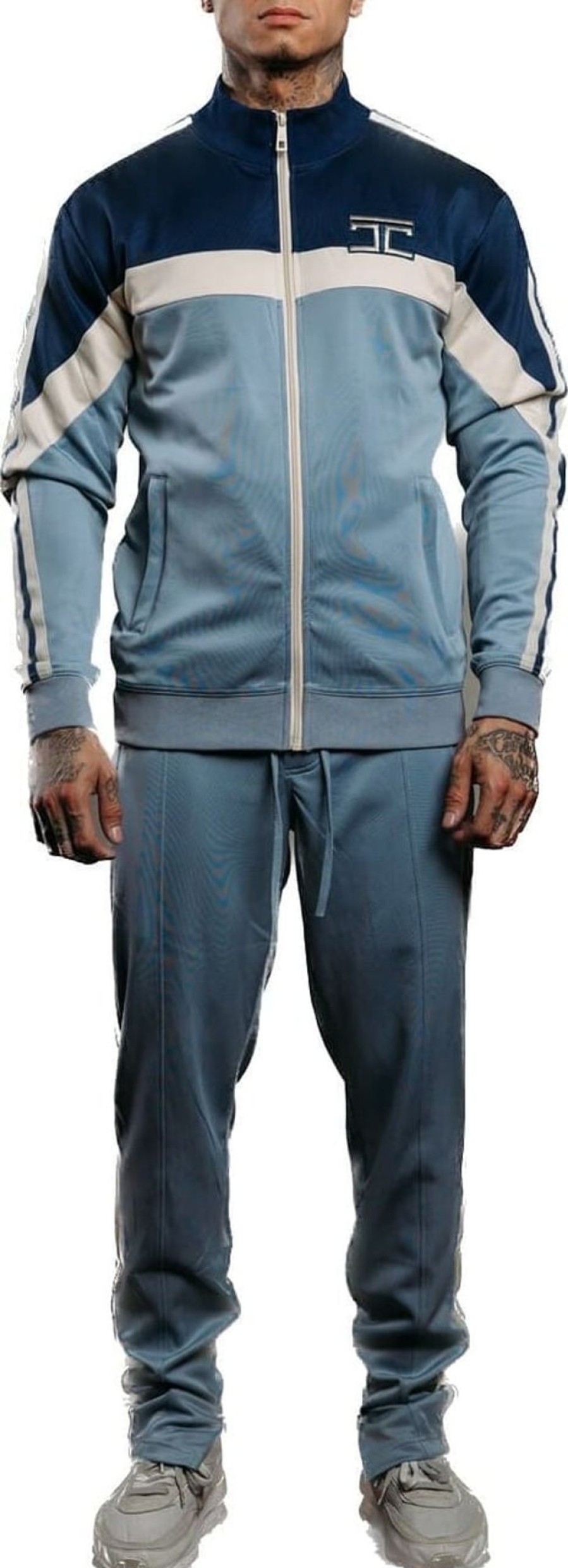 Heren JORCUSTOM | Jorcustom Original Tracksuit Blue/Beige Blauw