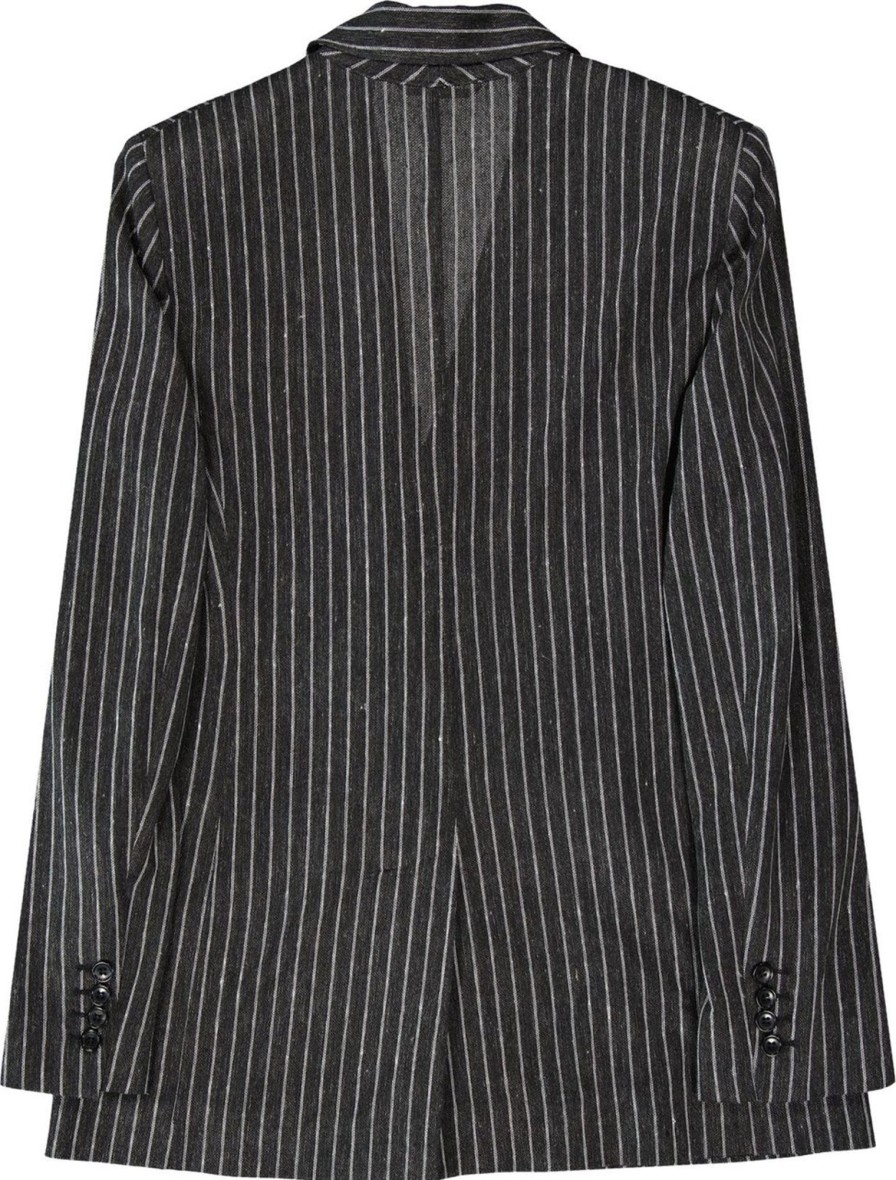 Dames Max Mara | Max Mara Max Mara Alloro Striped Blazer Grijs