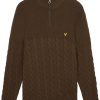 Heren Lyle & Scott | Lyle & Scott Lyle & Scott Trui Olijf Katoen Maat Xxl Truien Olijf Groen