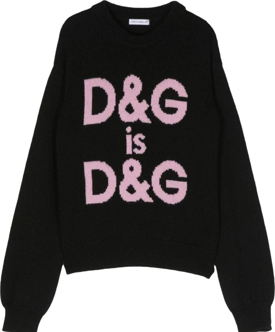 Kids Dolce & Gabbana Truien | Dolce & Gabbana Pull Black Zwart