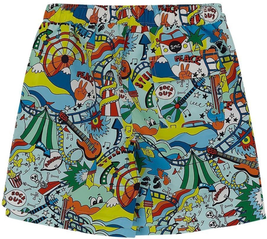 Kids Stella McCartney Badkleding | Stella Mccartney Swimming Shorts Blauw