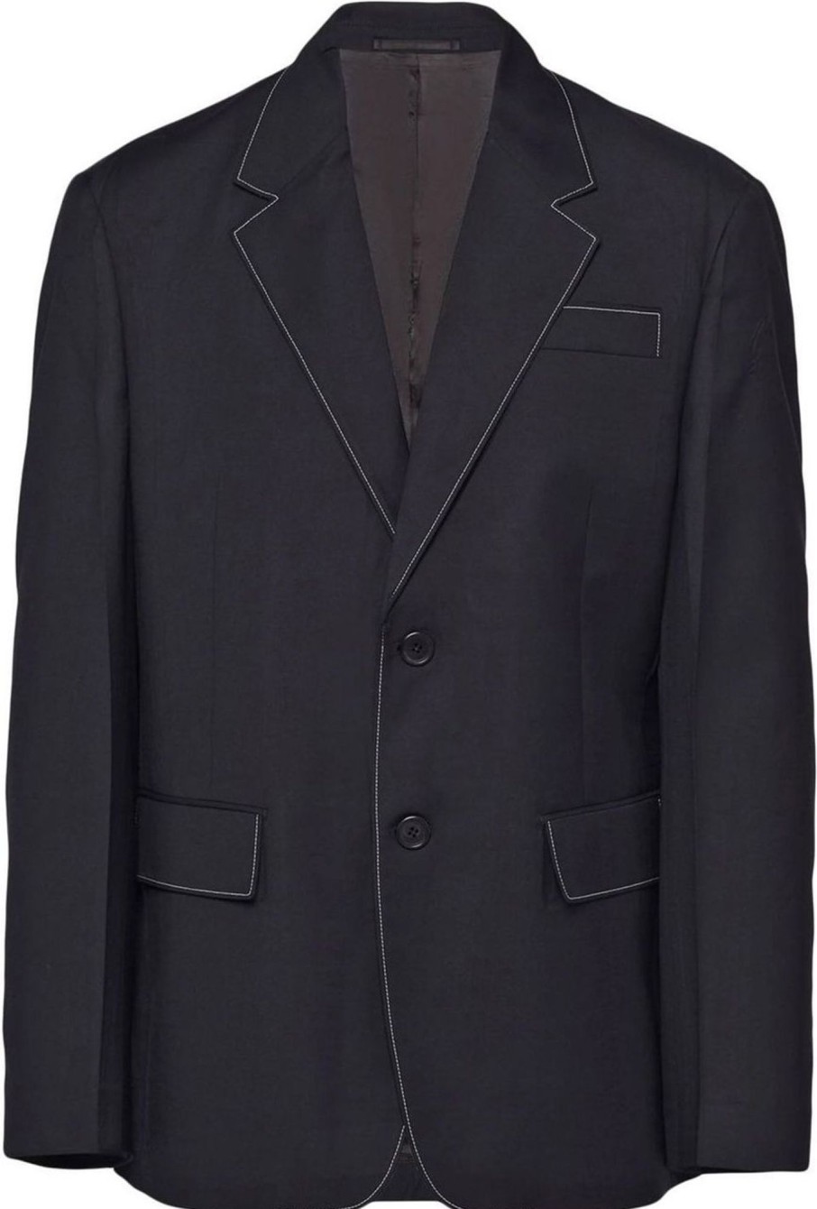 Heren Prada | Prada Prada Wool Blazer Zwart