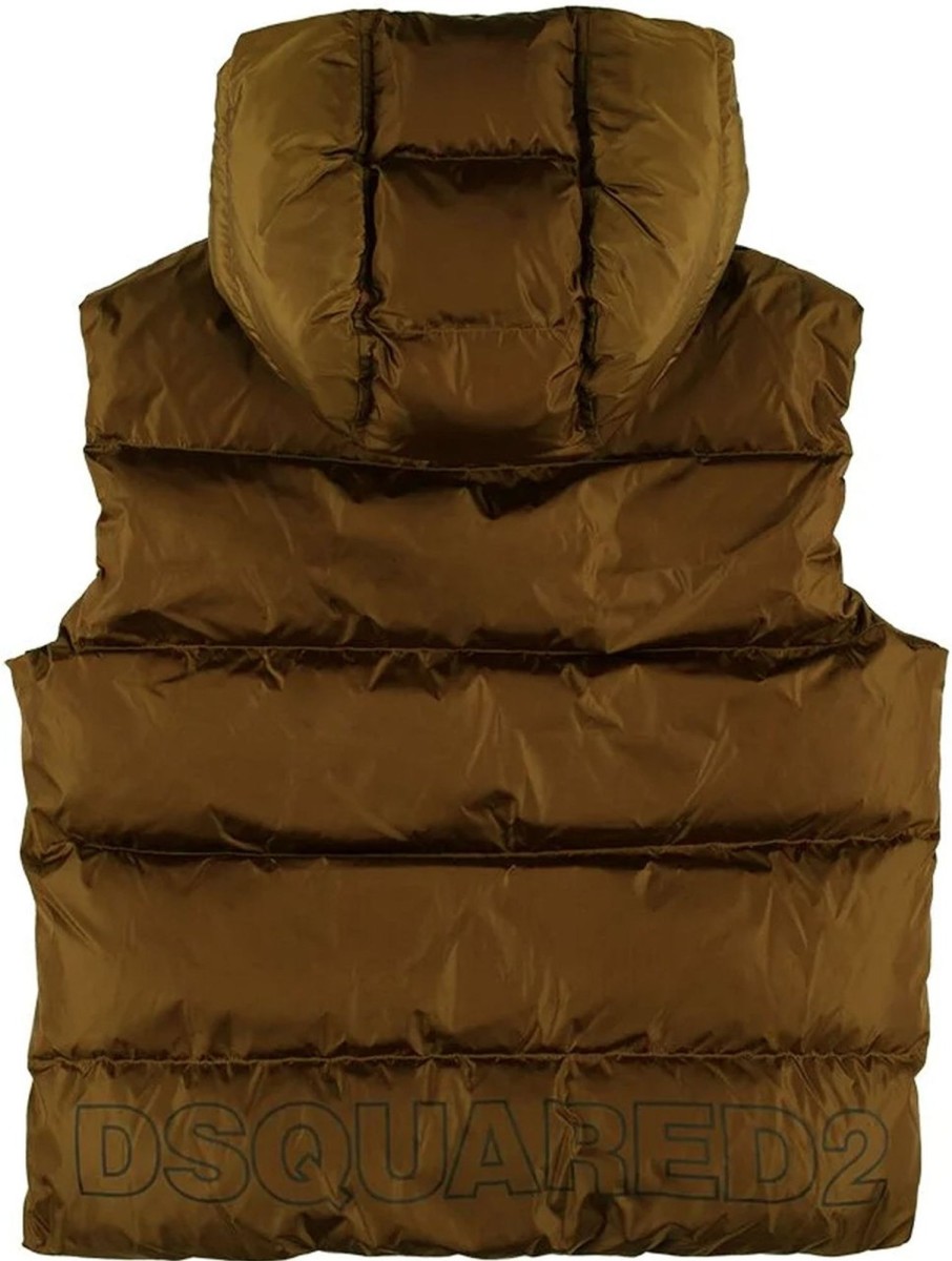 Kids Dsquared2 Jassen | Dsquared2 Gile Vest Bodywarmer Wit