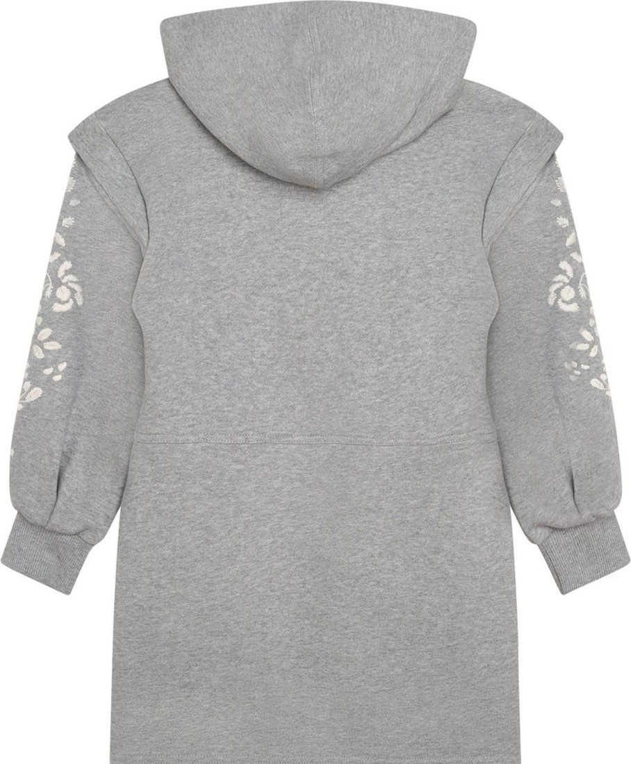 Kids Chloé Jurken | Chloe Sweat-Dress Grey Grijs