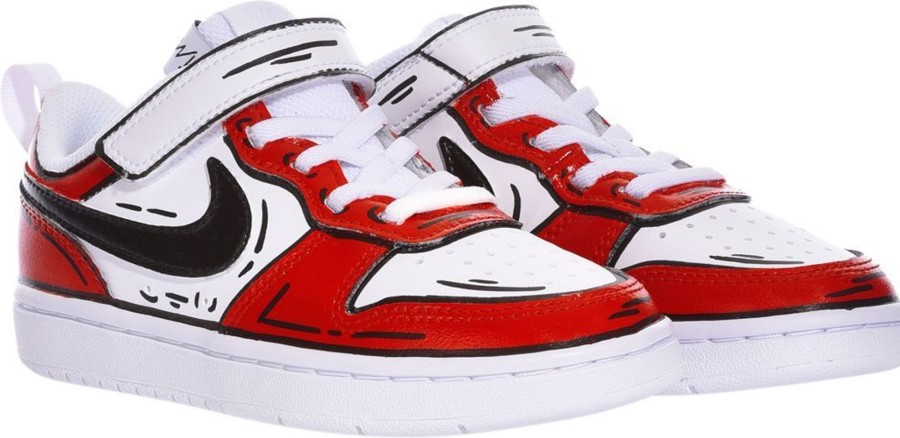 Kids Nike Schoenen | Nike Nike Court Vision White, Black, Red Wit