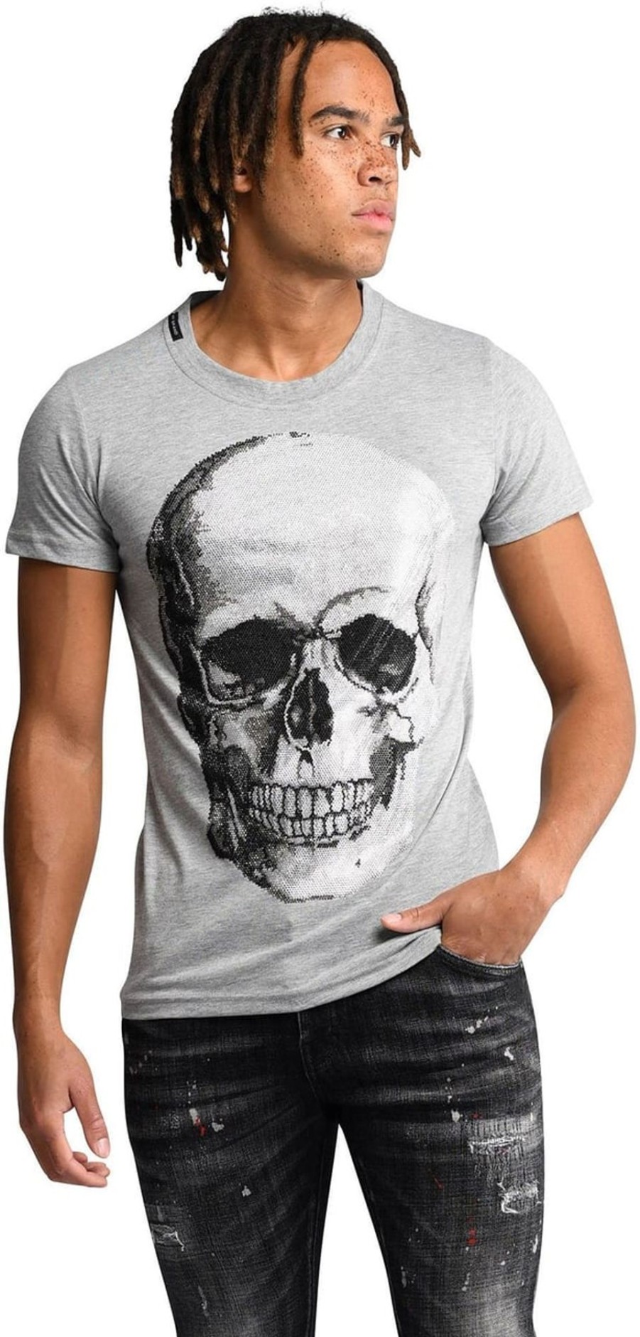 Heren My Brand | My Brand Original Skull T-Shirt Grijs