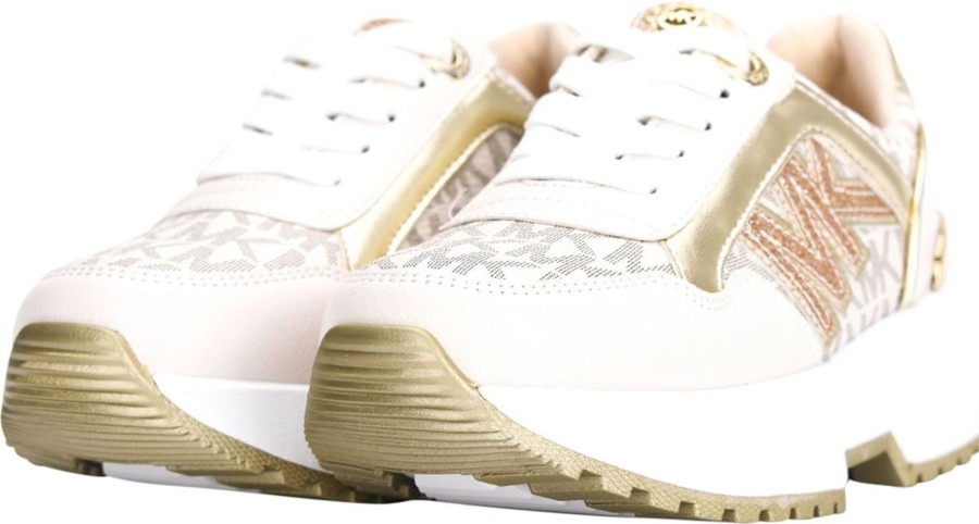 Kids Michael Kors Sneakers | Michael Kors Cosmo Maddy Gold Sneaker Goud