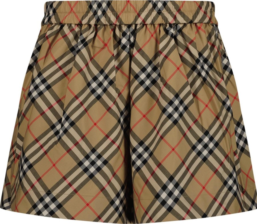 Kids Burberry Shorts | Burberry Burberry Kinder Meisjes Shorts Beige Beige