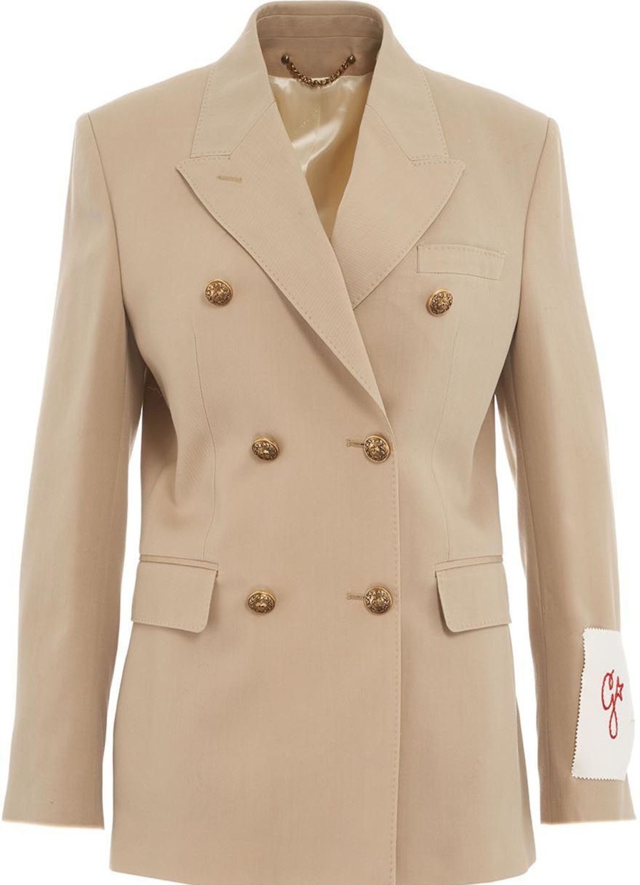 Dames Golden Goose | Golden Goose Blazer Double Breasted "Diva" Beige