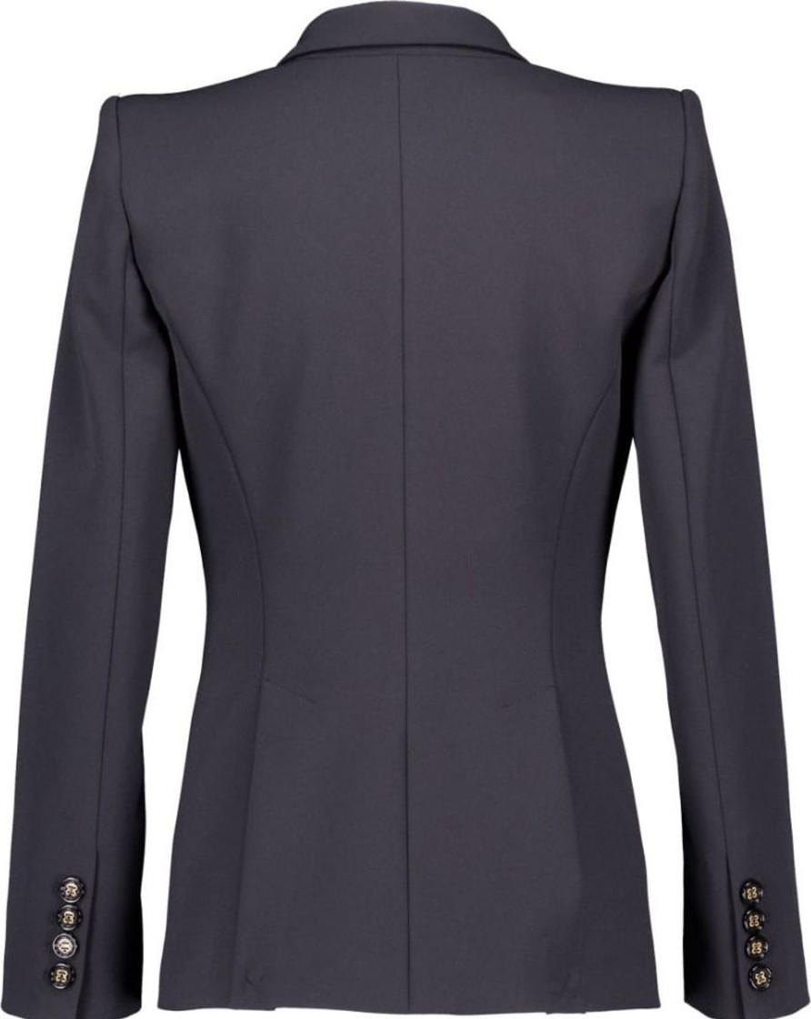 Dames Elisabetta Franchi | Elisabetta Franchi Elisabetta Franchi Blazer Zwart Polyester Maat 44 It Blazers Zwart Zwart