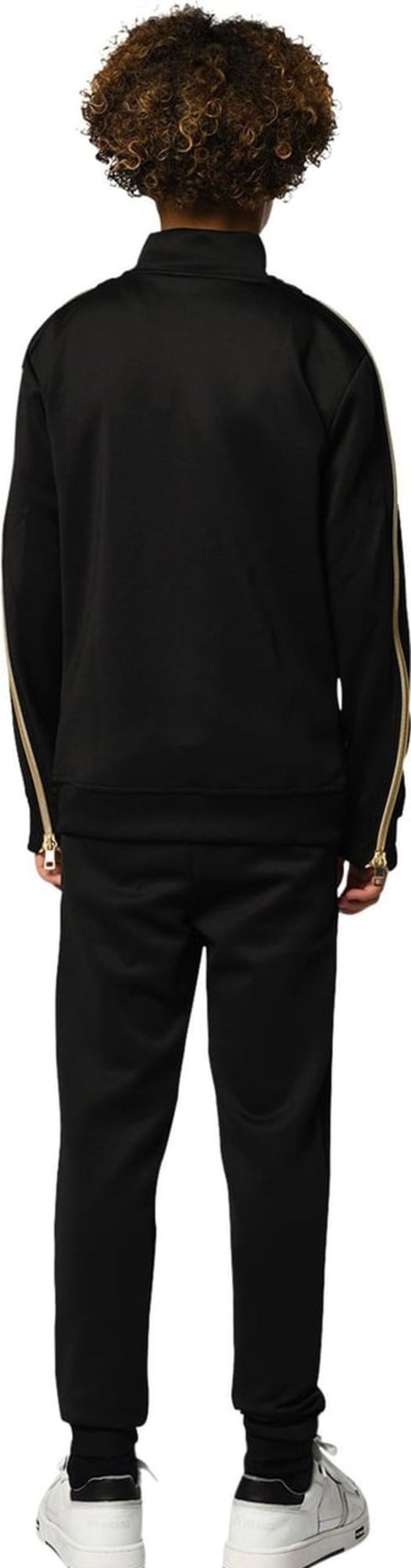 Kids My Brand Sets | My Brand Gold Zipper Tracksuit Zwart