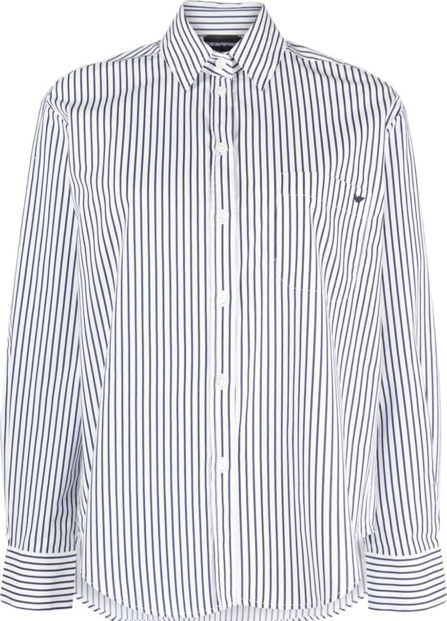 Dames Emporio Armani | Emporio Armani Shirts Blue Blauw