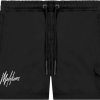 Kids Malelions Badkleding | Malelions Fransisco Pocket Swimshort - Black/ Zwart