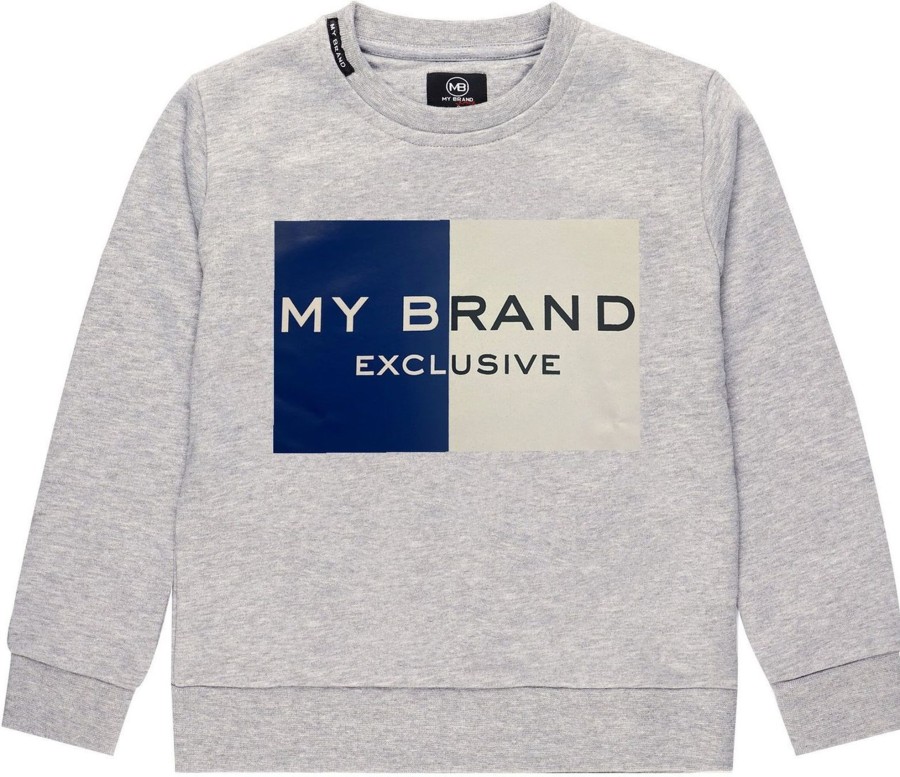 Kids My Brand Truien | My Brand Mb Logo Sweater Grijs