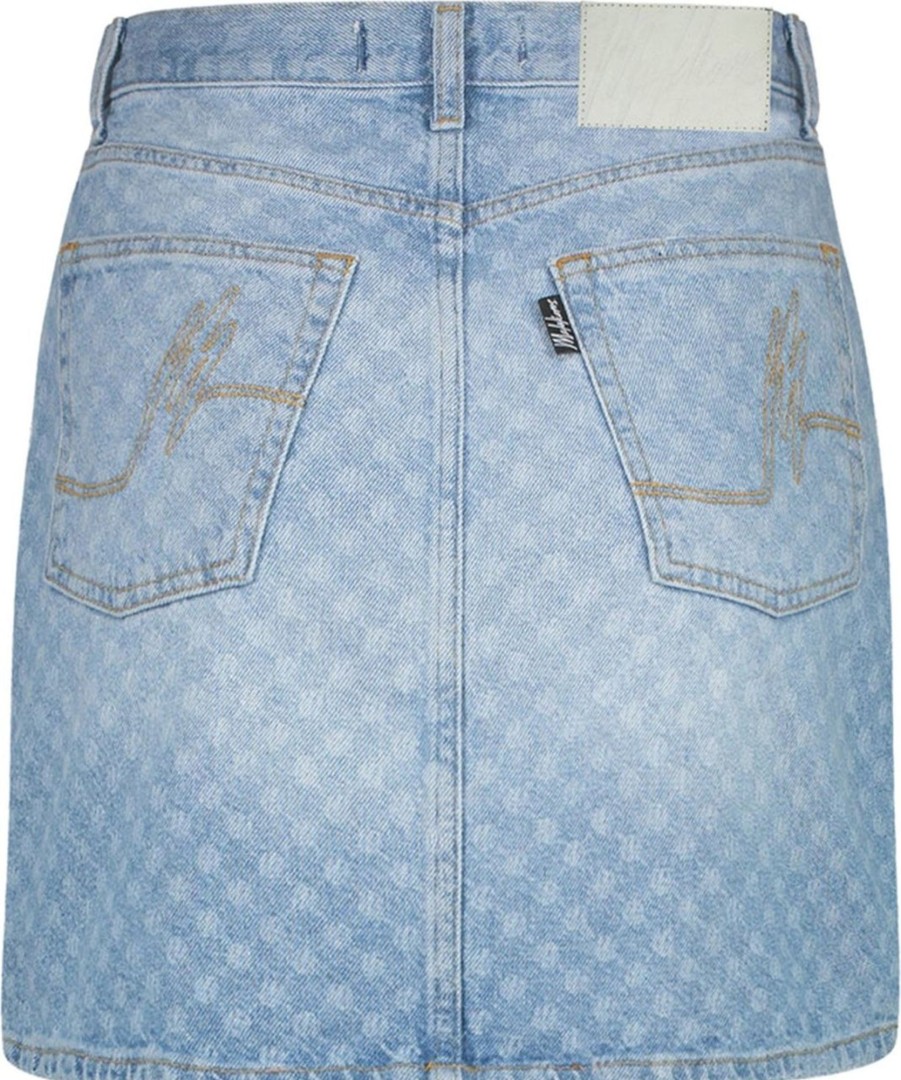 Dames Malelions | Malelions Monogram Skirt - Light Blue Blauw