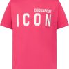 Kids Dsquared2 Tops | Dsquared2 Dsquared2 Kinder Meisjes T-Shirt Fuchsia Roze