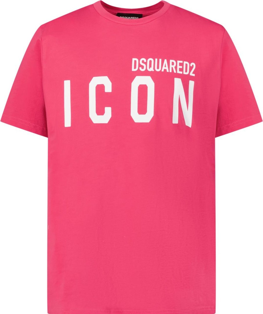 Kids Dsquared2 Tops | Dsquared2 Dsquared2 Kinder Meisjes T-Shirt Fuchsia Roze