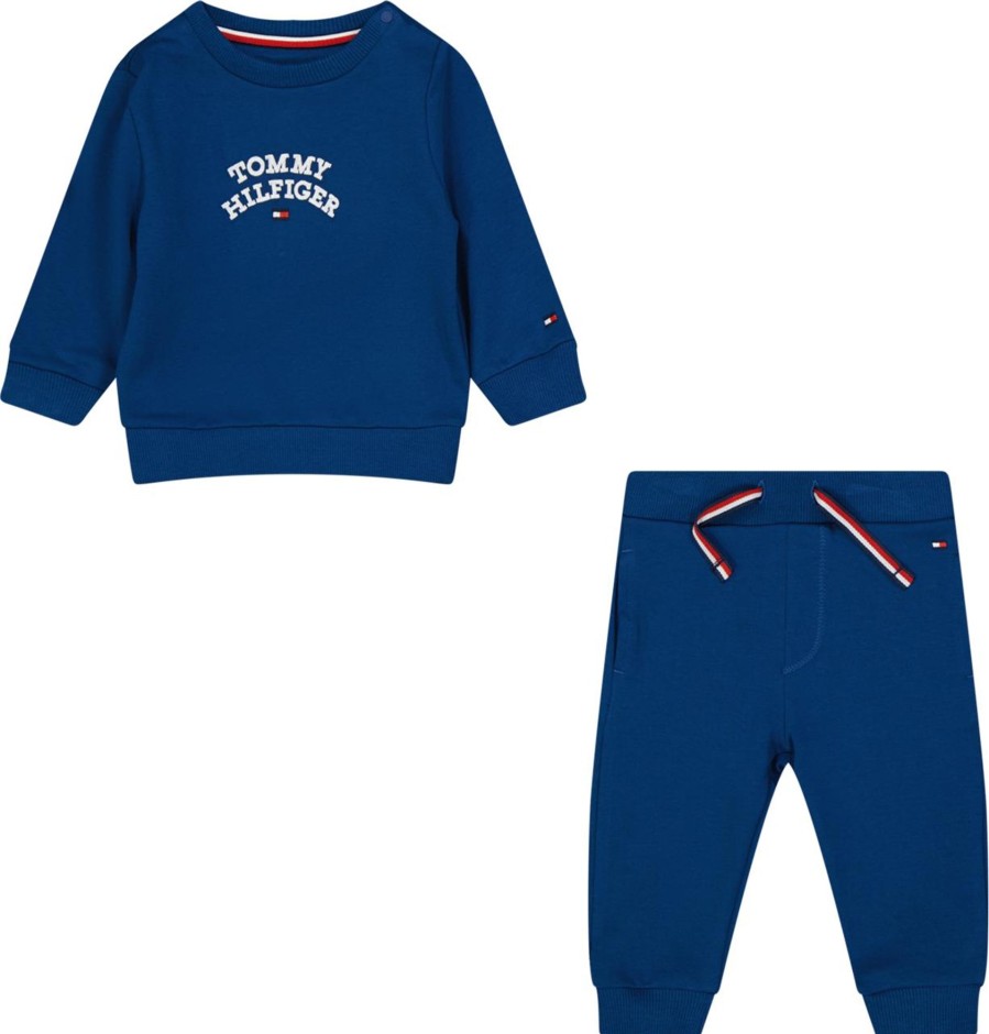 Kids Tommy Hilfiger Babypakjes | Tommy Hilfiger Tommy Hilfiger Baby Unisex Joggingpak Navy Blauw