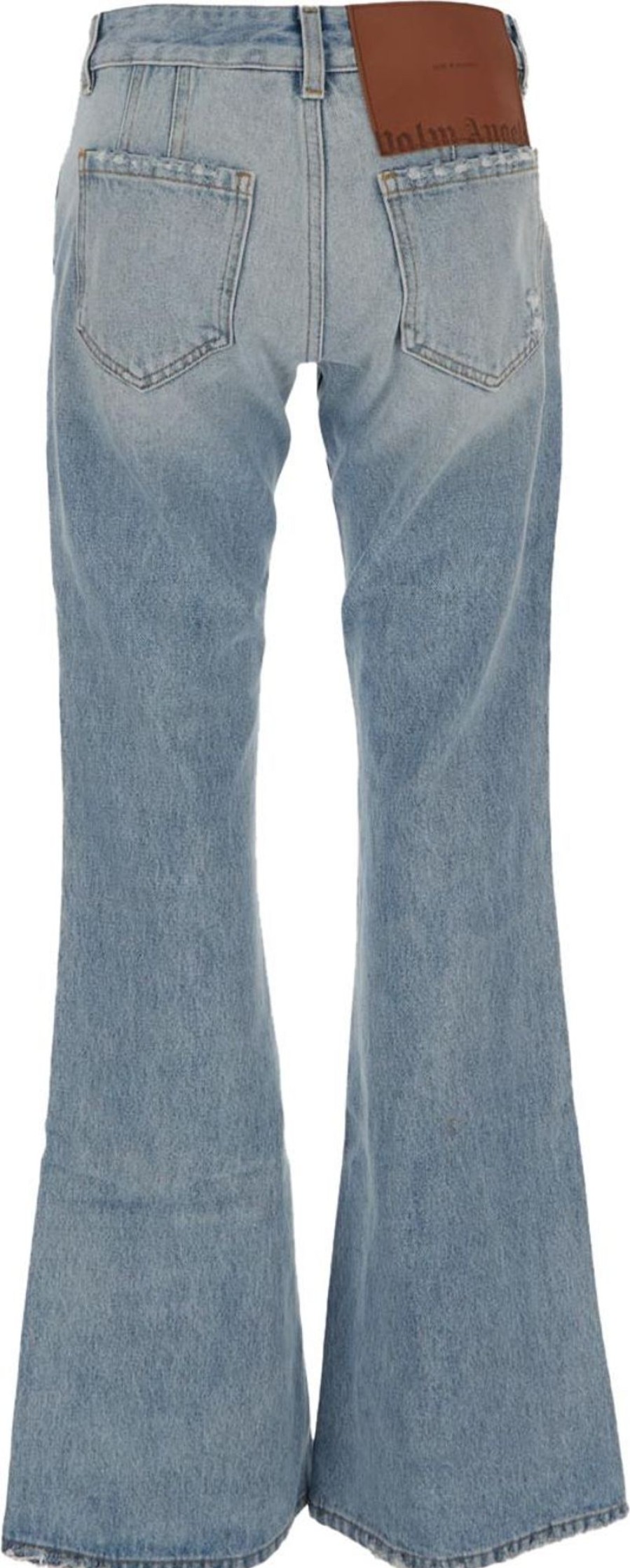 Dames Palm Angels | Palm Angels Denim Bootcut Jeans Blauw