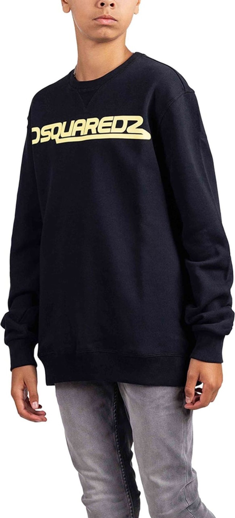 Kids Dsquared2 Truien | Dsquared2 Relax Felpa Sweater Kids Zwart Zwart