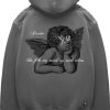 Heren JORCUSTOM | Jorcustom Angel Oversized Hoodie Acid-Grey Grijs