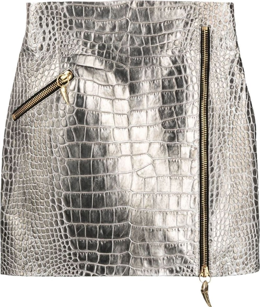 Dames Roberto Cavalli | Roberto Cavalli Skirts Silver Silver Zilver