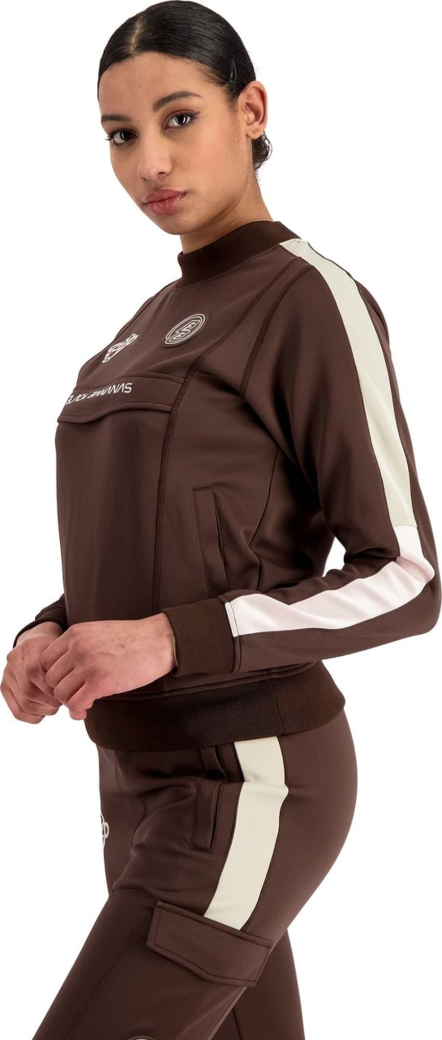 Dames Black Bananas | Black Bananas Wmn Joi Tracktop | Brown Bruin