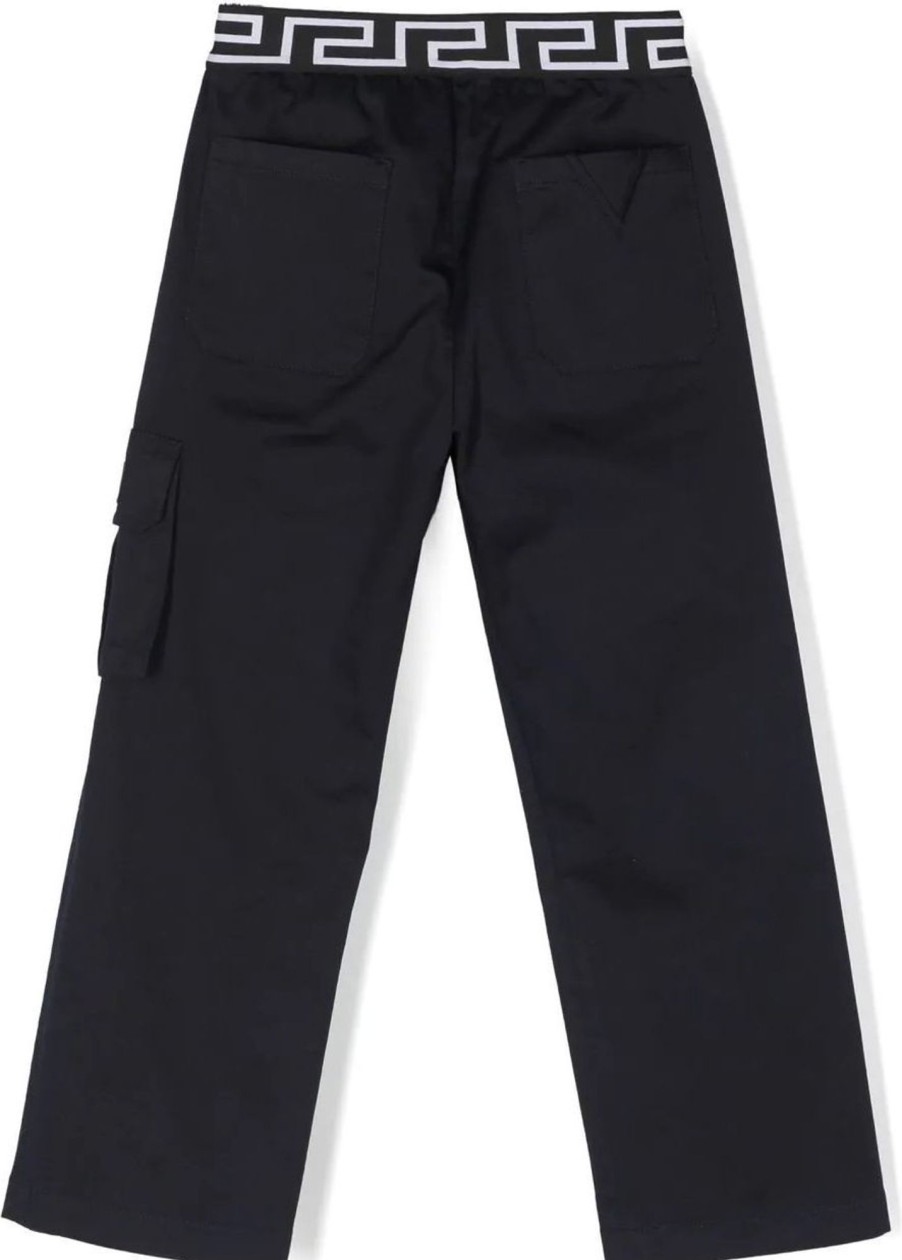 Kids Versace Broeken | Versace Informal Pant Black Zwart