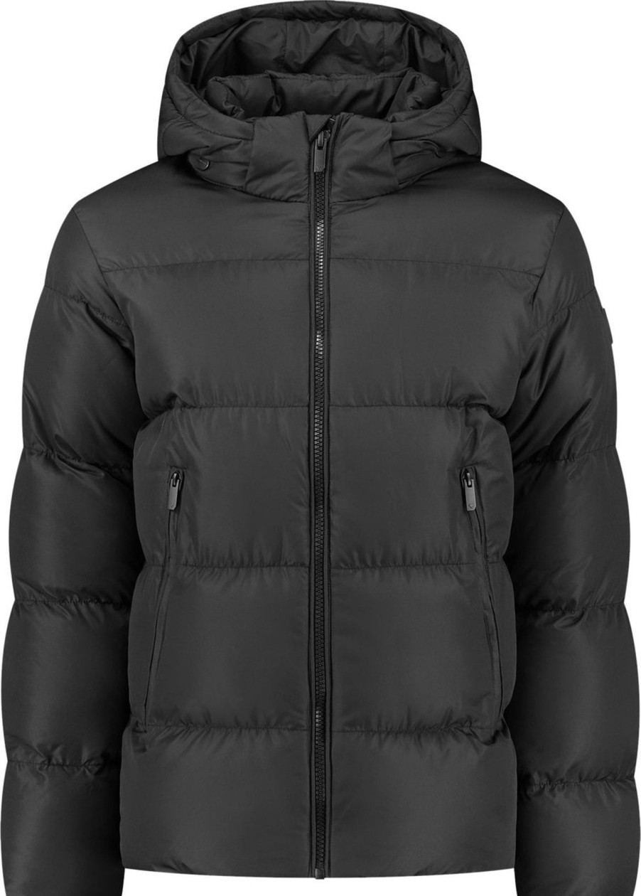 Heren Purewhite | Purewhite Purewhite Short Padded Jacket Zwart Zwart