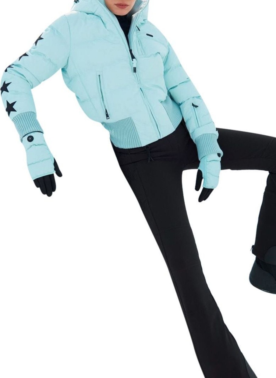 Dames Airforce Sport | Airforce Sport Taos Ski Jacket Star Pastel Blue Blauw