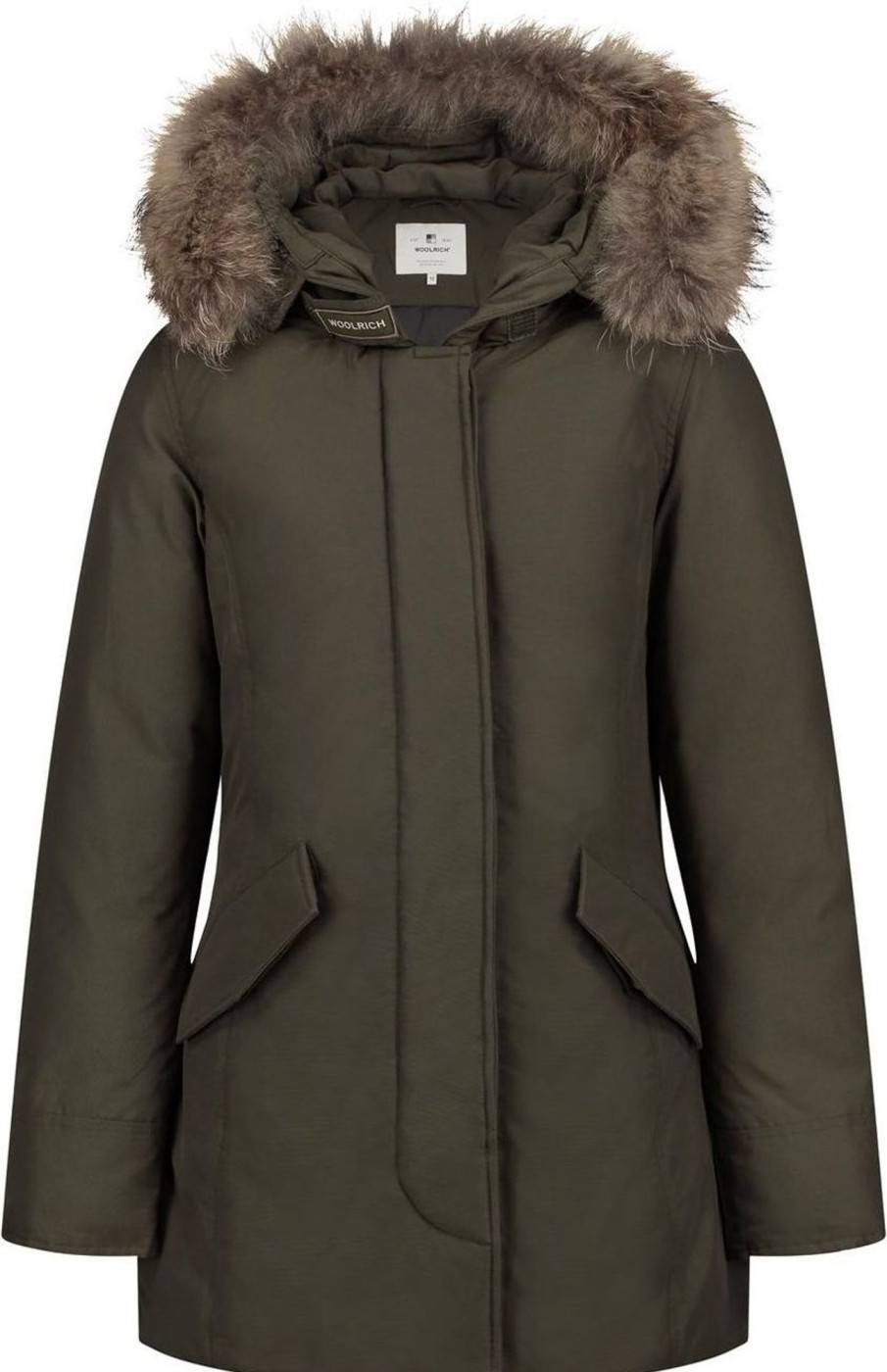 Kids Woolrich Jassen | Woolrich Arctic Raccoon Parka Groen