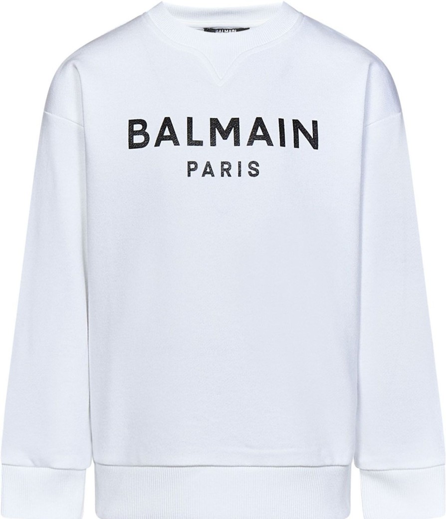 Kids Balmain Tops | Balmain Balmain Sweaters White Wit