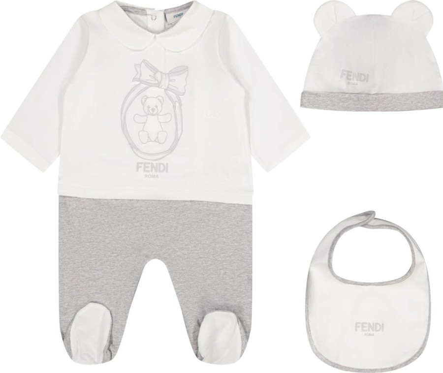 Kids Fendi Sets | Fendi Fendi Unisex Boxpakje Wit Wit