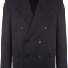 Heren Balenciaga | Balenciaga Balenciaga Double-Breasted Blazer Zwart