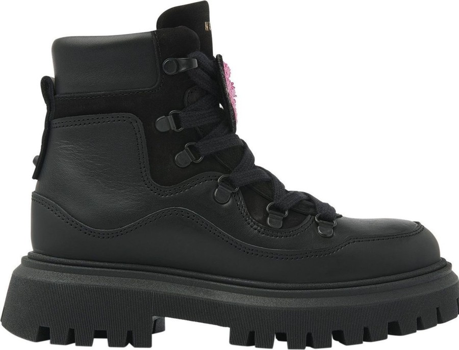 Kids Nubikk Schoenen | Nubikk Fae Montagne Jr | Zwarte Boots Voor Kids Zwart