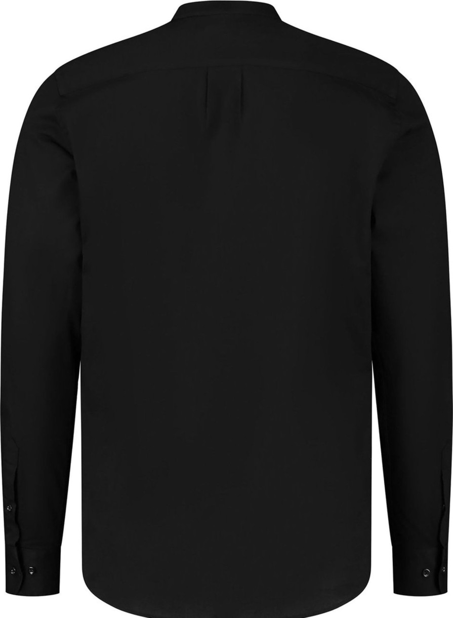 Heren Richesse | Richesse Mao Shirt Long Black Zwart