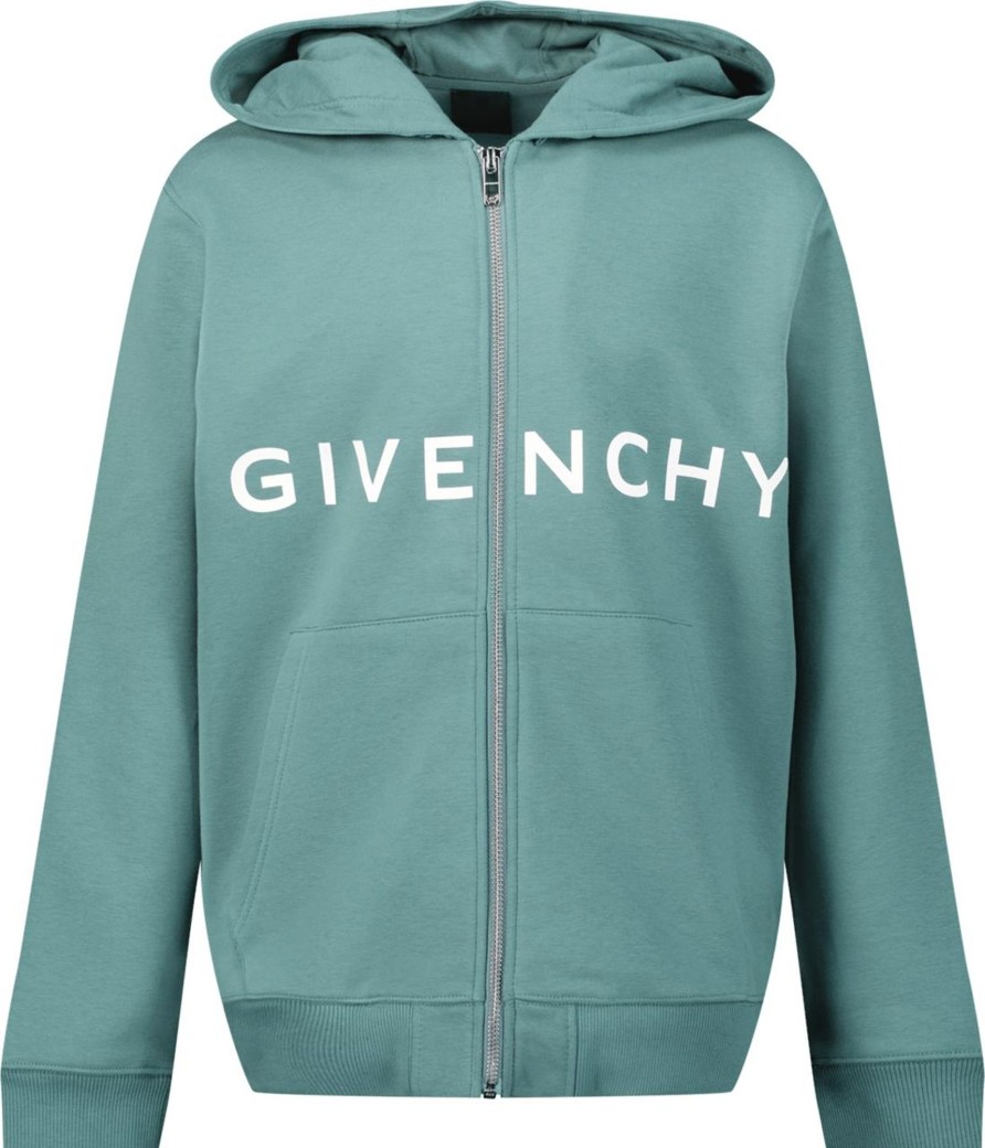 Kids Givenchy Vesten | Givenchy Givenchy Kinder Jongens Vesten Petrol Groen