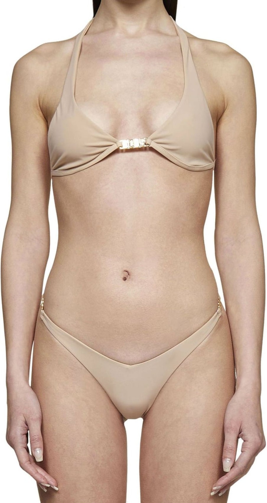 Dames GCDS | Gcds Gcds Logo Bikini Beige