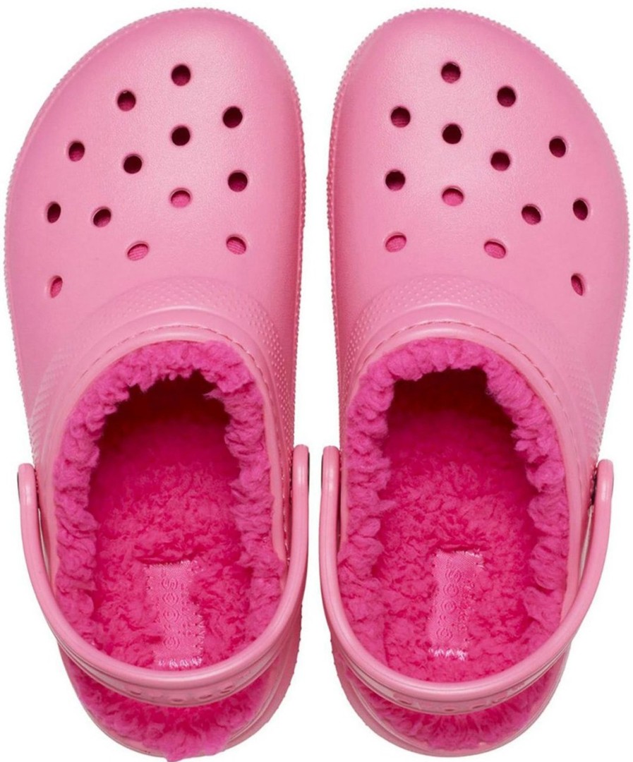 Kids Crocs Schoenen | Crocs Slippers Kid Classic Lined Clog Kid Cr.207010.Hypk Roze