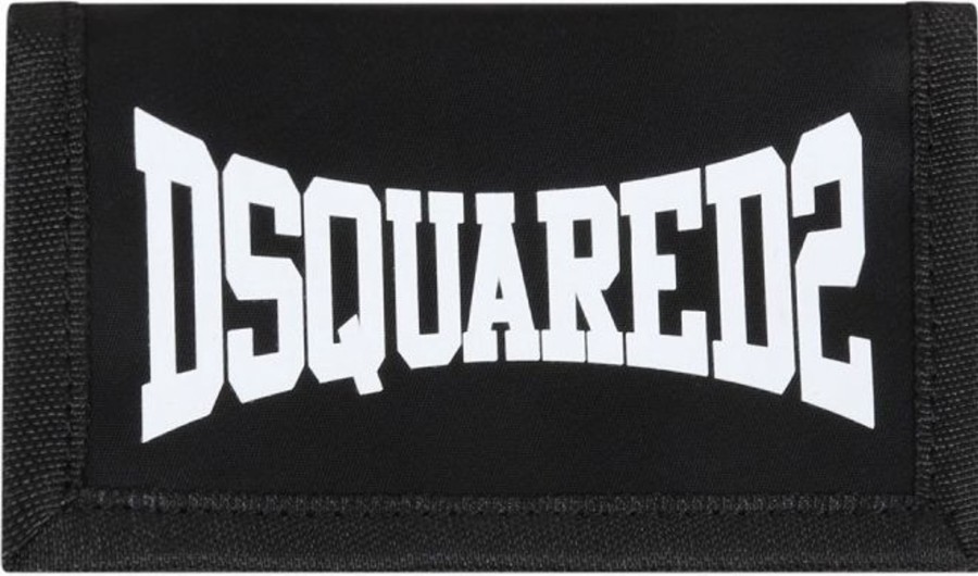 Kids Dsquared2 Babypakjes | Dsquared2 Dsquared Portafoglio Unisex Zwart