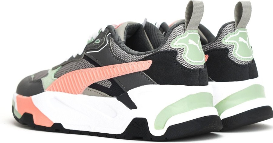 Kids Puma Sneakers | Puma Trinity Teen Sneaker Grey-Pink Grijs