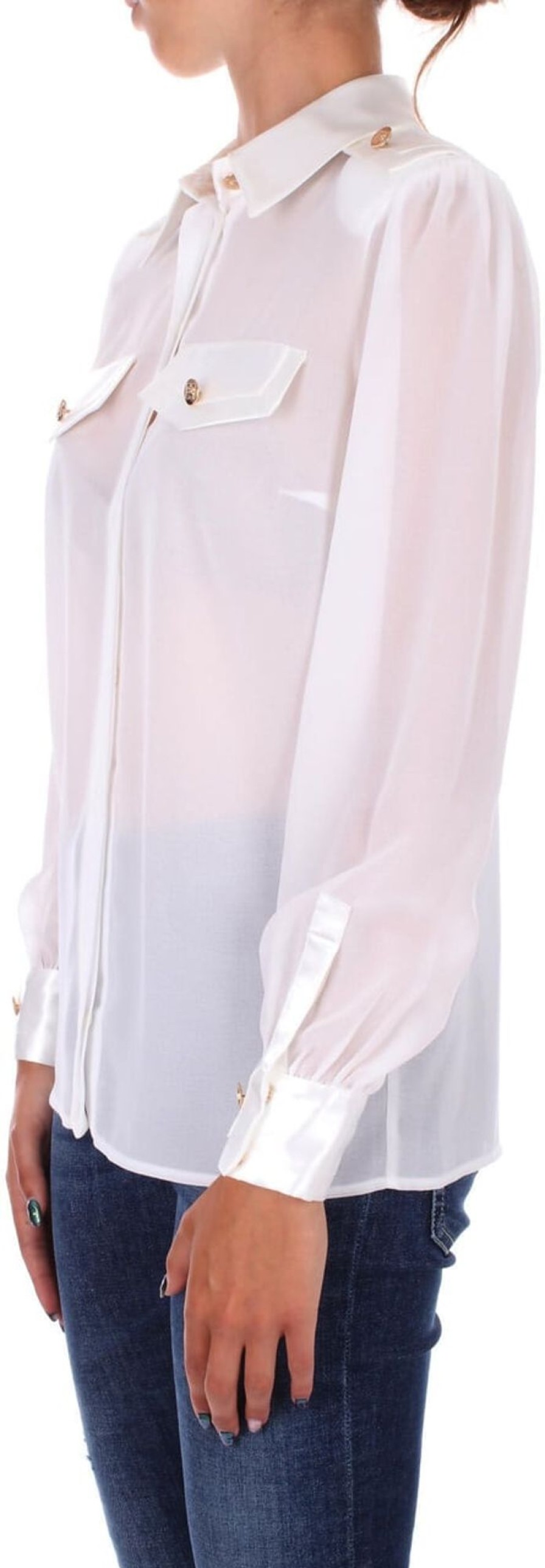 Dames Elisabetta Franchi | Elisabetta Franchi Shirts White Wit