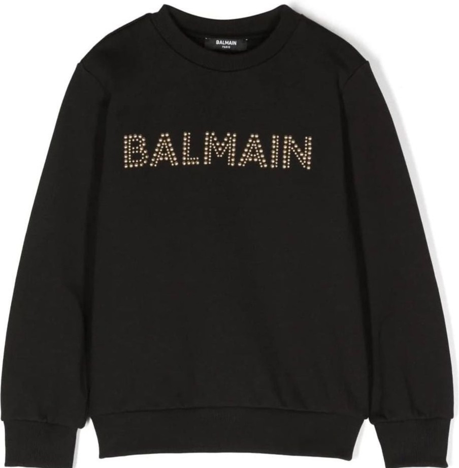 Kids Balmain Tops | Balmain Sweatshirt Black Zwart