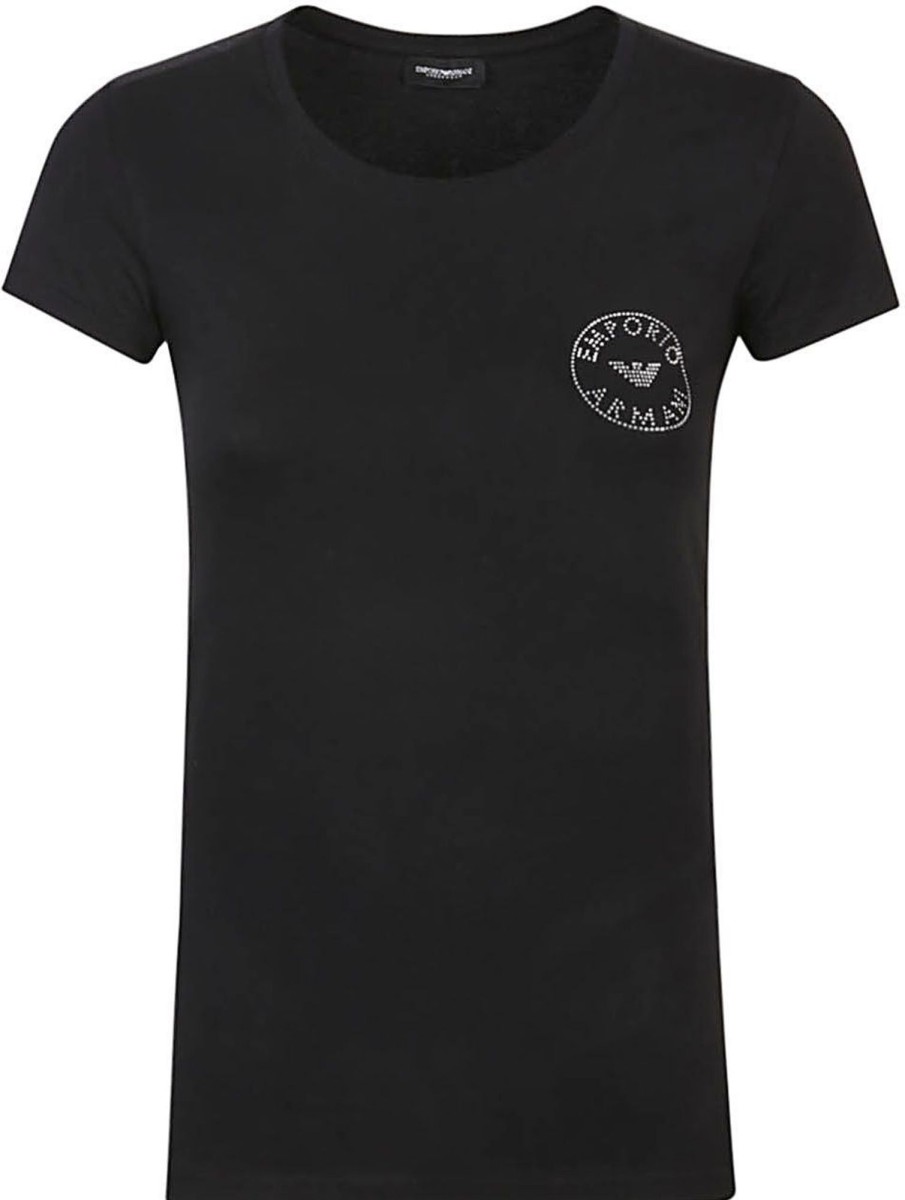 Dames Emporio Armani | Emporio Armani T-Shirts And Polos Black Zwart