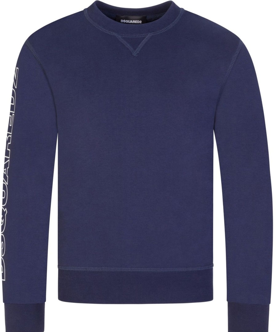 Kids Dsquared2 Truien | Dsquared2 Relax Felpa Sweater Blauw