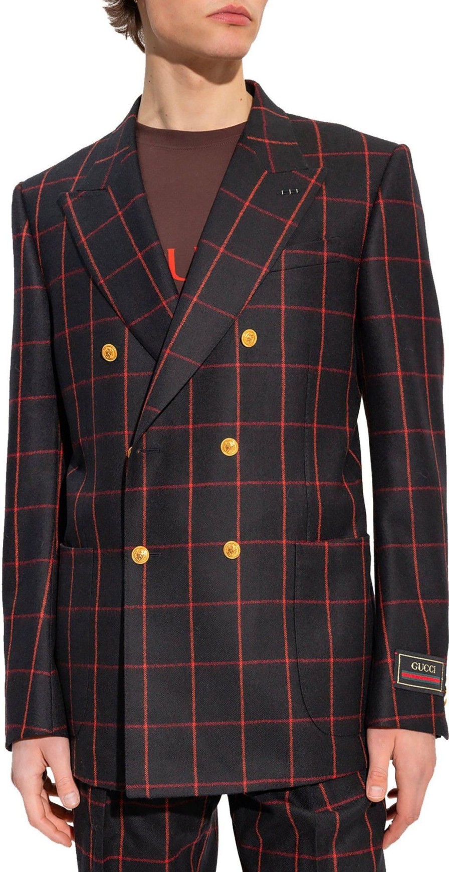 Heren Gucci | Gucci Gucci Wool Flannel Blazer Zwart